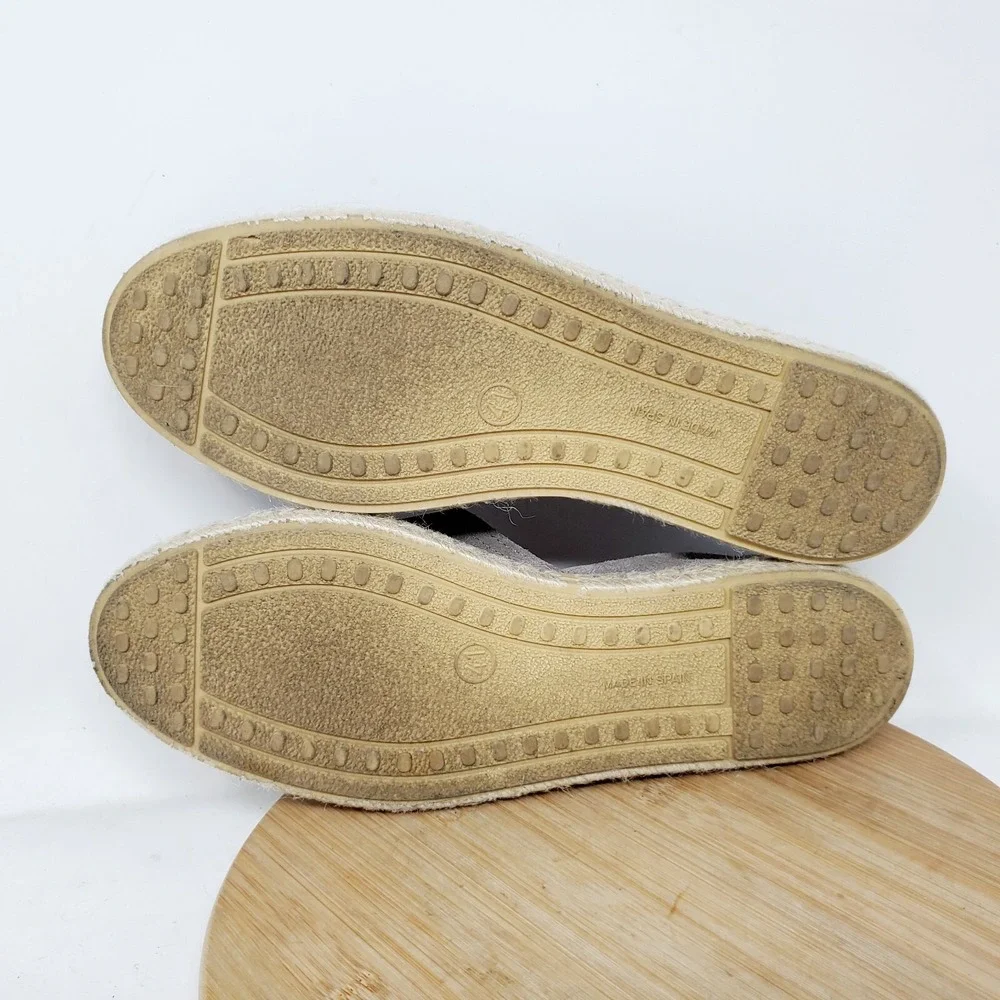 Miz Mooz Espadrille Sandals Womens 41 Carmena Grey‎ Suede D'Orsay Flat Shoes